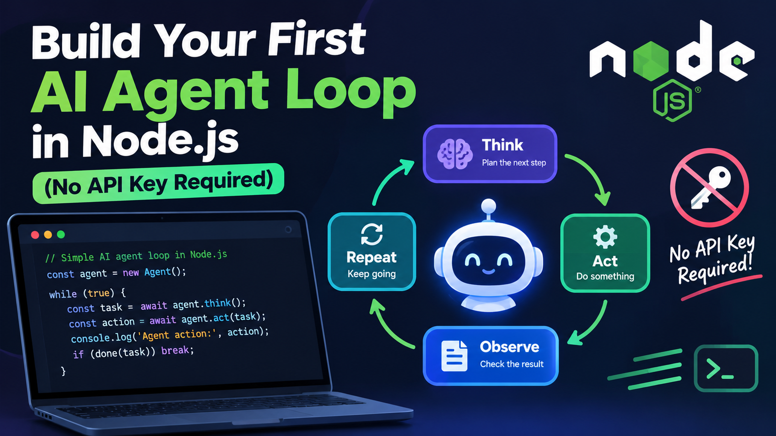Build Your First AI Agent Loop in Node.js (No API Key Required)
