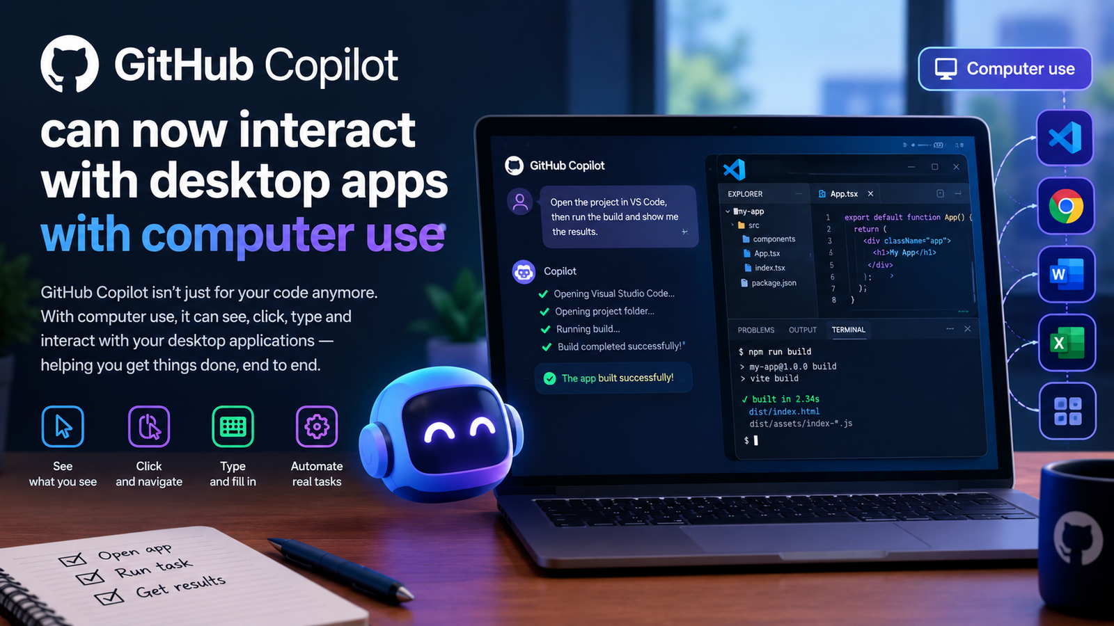 GitHub Copilot Meets Desktop Apps