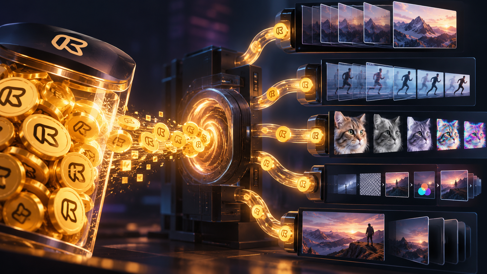 Golden Credits Through a Creative AI Pipeline