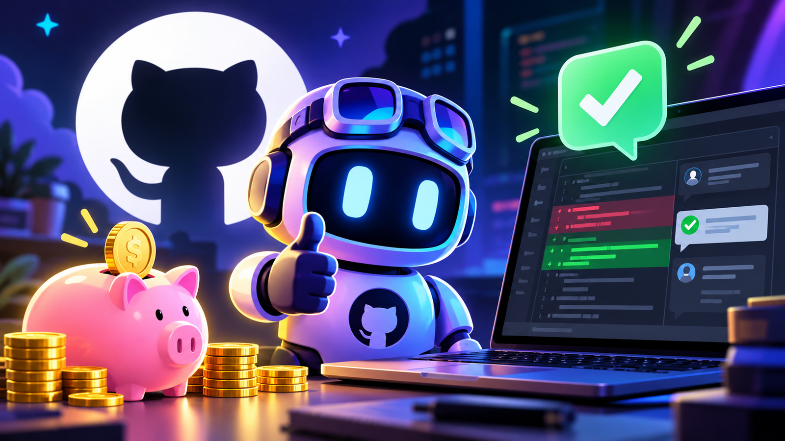 Neon AI Coding Assistant Showcase