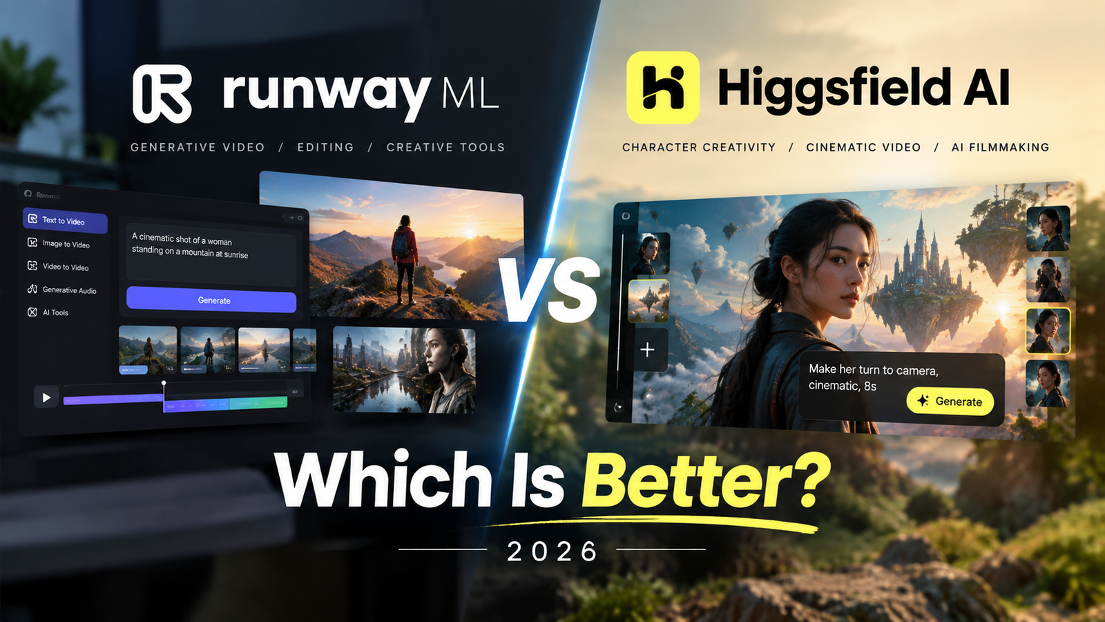 Runway ML vs Higgsfield AI